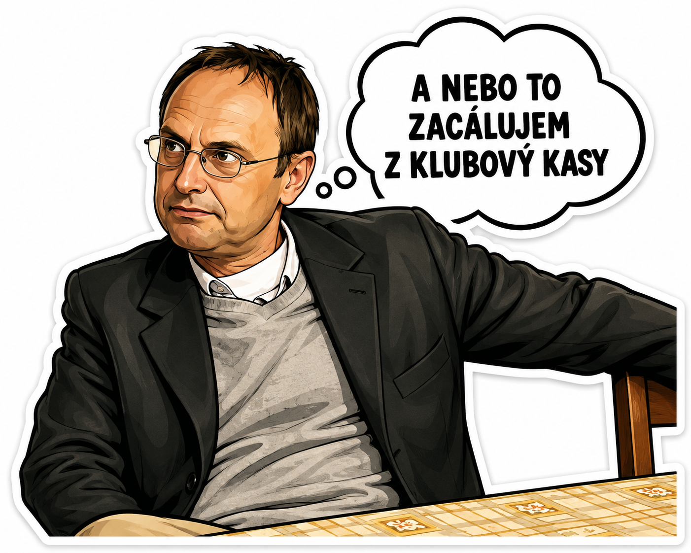 Funkcionář klubu s bublinou: A nebo to zacálujem z klubový kasy